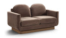 Diviento - Velvet Performance Fabric Upholstered Loveseat