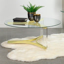 Janessa - Round Glass Top Acrylic Leg Table