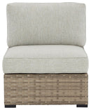 Calworth - Armless Chair w/Cushion (Set of 2) - Beige