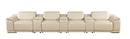 9762 - 7-Piece Italian Top Grain Leather Power Reclining Sofa With 4 Power Recliners - Beige