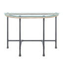 Brantley - Sofa Table - Clear Glass & Sandy Gray