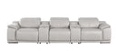 2679 - Genuine Leather Sofa With 3 Power Recliners & Dual Storage Consoles