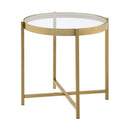 Charrot - End Table - Clear Glass Top & Gold