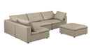 1100 - 5-Piece Left Arm Facing 3-Seat Sectional (Top-Grain Italian Leather)