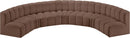 Arc - Faux Leather 7 Piece U-Shaped Modular Sofa