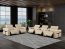 1126 - 8-Piece Modular Power Reclining Sofa & Loveseat Set In With 5 Power Recliners & Power Headrests