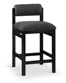 Roundhill - Fabric Counter Stool - Black Frame
