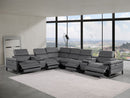 1246 - 8-Piece L-Shaped Modular Power Reclining Sectional With 4 Power Recliners And Power Headrests