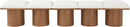 Pavilion - 5 Piece Modular Bench With Walnut Base
