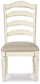 Realyn - Dining UPH Side Chair (Set of 2) - Ladderback - Chipped White