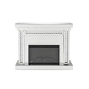 Nysa - 42" Fireplace - Mirrored & Faux Crystals