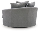 Creston Heights - Oversized Swivel Accent Chair - Smolder