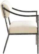 Bastille - Upholstered Dining Arm Chair (Set of 2) - Silver Frame