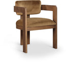 Sacha - Velvet Dining Chair With Brown Base (Set of 2)