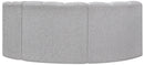 Arc - Boucle Fabric 3 Piece Modular L-Shaped Sofa