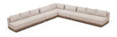 Solace - Olefin Fabric 5 Piece Outdoor Patio Modular Sectional
