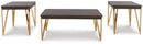 Bandyn - Occasional Table Set (Set of 3) - Brown / Champagne