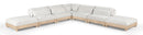 Turin - Chenille Fabric Upholstered Modular Sectional - White