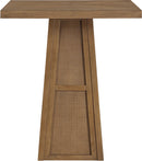 Fenwick - Cane, Oak Veneer And Solid Wood Bar Height Table