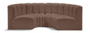 Arc - Faux Leather 4 Piece U-Shaped Modular Sofa
