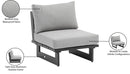 Maldives - Water Resistant Outdoor Patio Armless Chair With Gray Frame