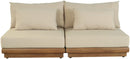 Mirella - 2 Piece Water Resistant Fabric 74" Upholstered Outdoor Patio Modular Armless Loveseat