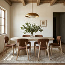 Woodhaven - Solid Wood And Oak Veneer Dining Table
