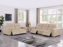 1208 - Leather Reclining Set (Sofa & Loveseat With Four Power Recliners)