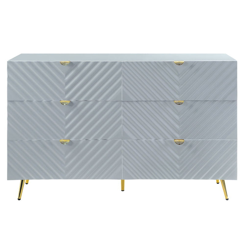 Gaines - Dresser - Gray High Gloss