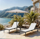 Fiji - Aluminum Patio Umbrella With Round Black Base