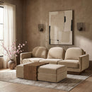 Woodra - Velvet Coffee Table/Ottoman