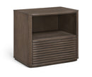 Morino - Oak Veneer And Solid Wood Nightstand - Brown