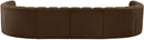 Arc - Velvet 10 Piece Modular Sofa - Brown