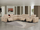 2679 - 8-Piece L-Shaped Power Reclining Sectional In Genuine Leather (3 Recliners)