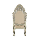Sorina - Arm Chair (Set of 2) - Synthetic Leather & Antique Gold