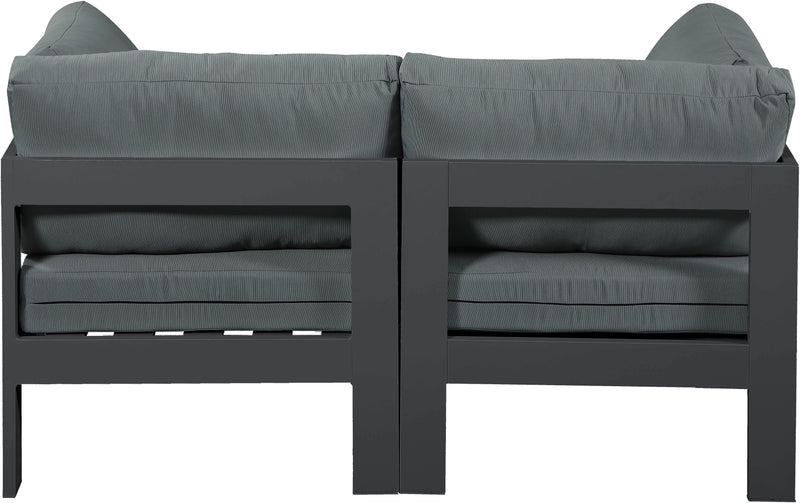 Nizuc - Outdoor Patio 2 Seat Modular Sofa With Gray Frame