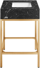 Marmo - Engineered Marble Bathroom Vanity With Gold Base