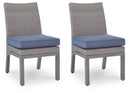 Half Moon Beach - Side Chair With Cushion (Set of 2) - Blue / Gray