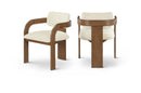 Cedra - Velvet Performance Fabric Upholstered Dining Chair (Set of 2) - Brown Frame