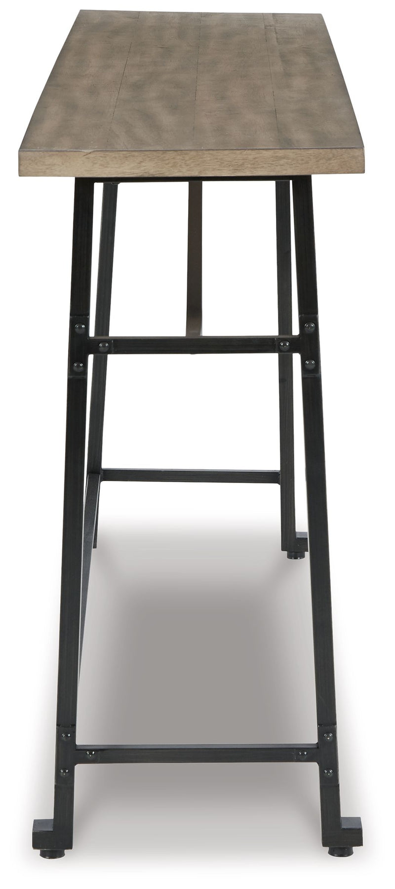 Lesterton - Long Counter Table - Light Brown / Black