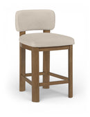 Paloma - Faux Leather Upholstered Counter Stool (Set of 2) - Brown Frame