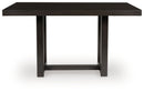 Neymorton - Rectangular Dining Room Counter Table - Dark Grayish Brown