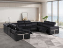1126 - 8-Piece U-Shaped Sectional Sofa In With 4 Power Recliners & Power Headrests