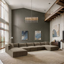 Shaggy - Fabric 6 Piece Modular Sectional With Chaise And Ottoman