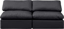 Indulge - Faux Leather 2 Seat Modular Armless Sofa