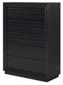 Londer - Five Drawer Chest - Black