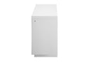 Aileen - 66" Entertainment Unit With LED, Speakers, Crystal Inserts And Pop Up Center Doors - White