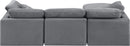 Indulge - Velvet 4 Piece Modular Sectional With Chaise