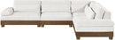 Turin - Chenille Fabric Upholstered Modular Sectional - Cream