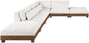 Turin - Chenille Fabric Upholstered Modular Sectional - Cream